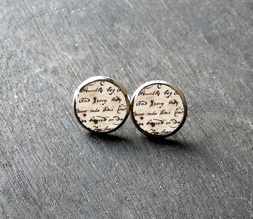 Náušnice Vintage písmo