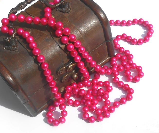 perlový náhrdelník růžový