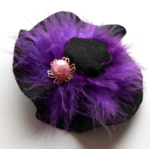 Brož klobouk No. 3 violet
