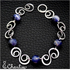 Náramek - SODALIT - tepaný - hypoalergenní