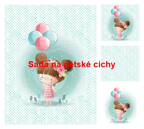 Autorská sada bavlněných panelů na peřinku č.21