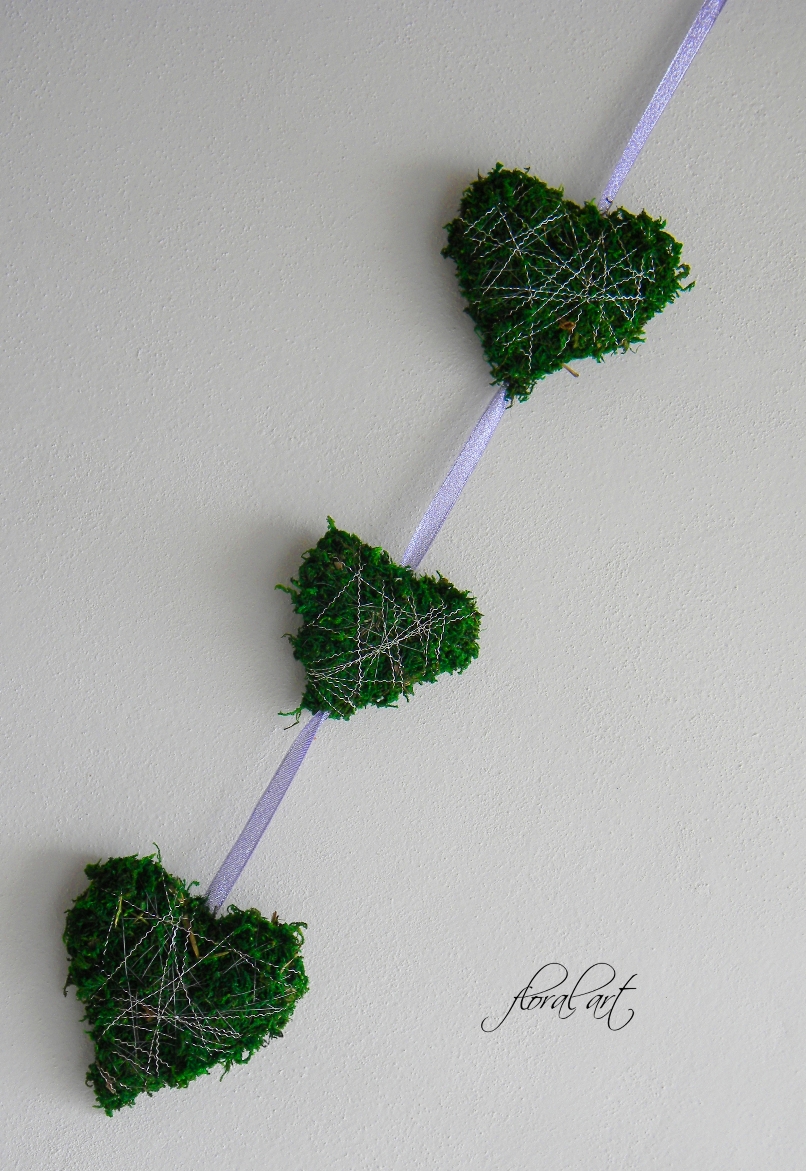 Závěs srdíčkový - může být i svatební