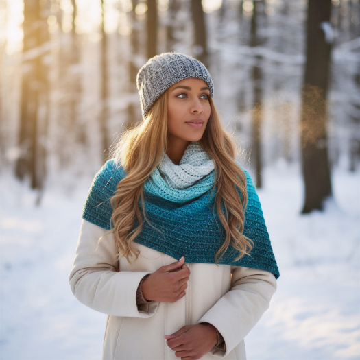 Háčkovaný šátek HAŠA-9