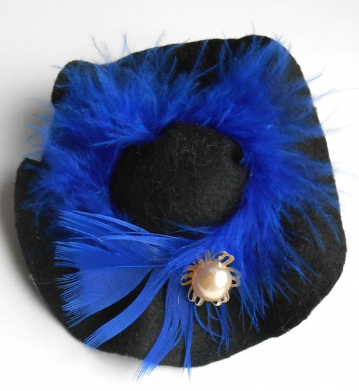 Brož klobouk No.2 blue
