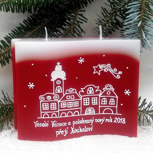 Svíčka vánoční s textem na přání