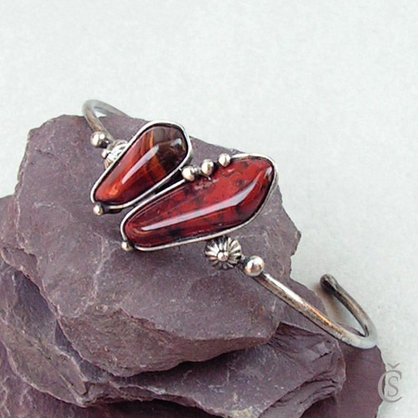 Náramek - Býčí oko a Jaspis