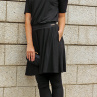 Černé zvonové šaty s krátkým rukávem 