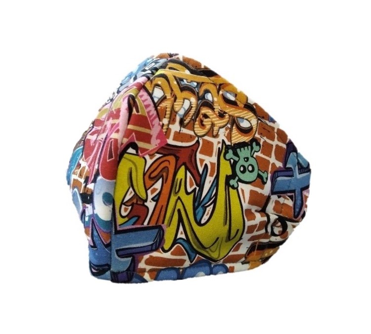Rouška dámská - vzor graffiti 