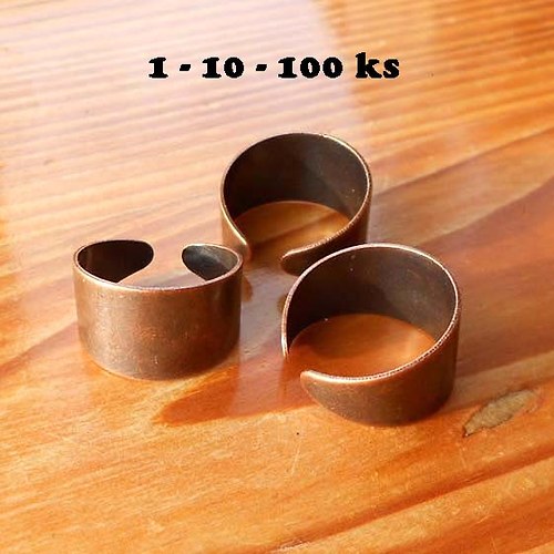 Prsten LUXUS 12mm - 1ks - Měděný