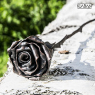 Kovaná růže bez lístků MĚDĚNÁ