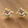 Manžetové knoflíčky s motivem slovanského květu