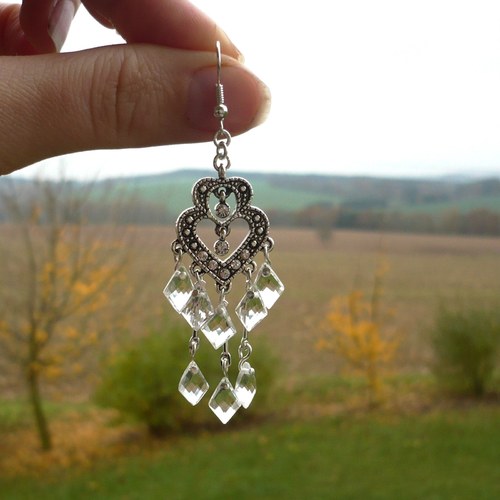 Ledové kamínkové náušnice