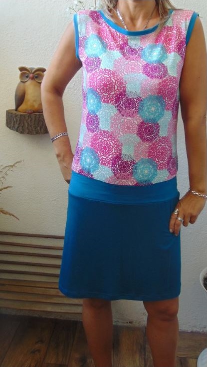 Šaty mandaly se smaragdovou S - XXXL