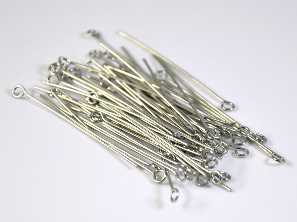 Ketlovací jehla 40 mm, platina, 100 ks