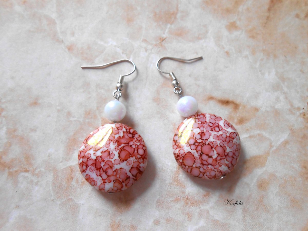 Náušnice do červena (1136/15)