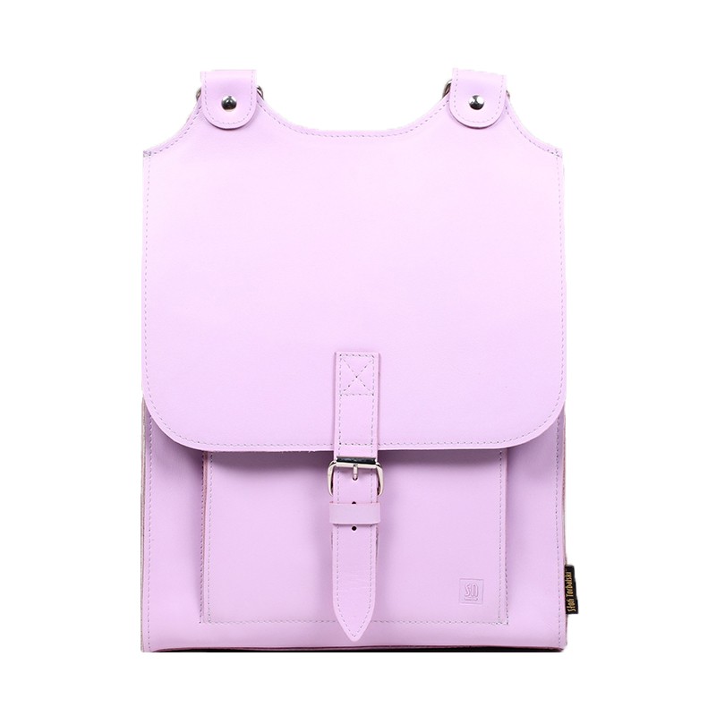 Kožený batoh růžový (sleva z 3100,-)