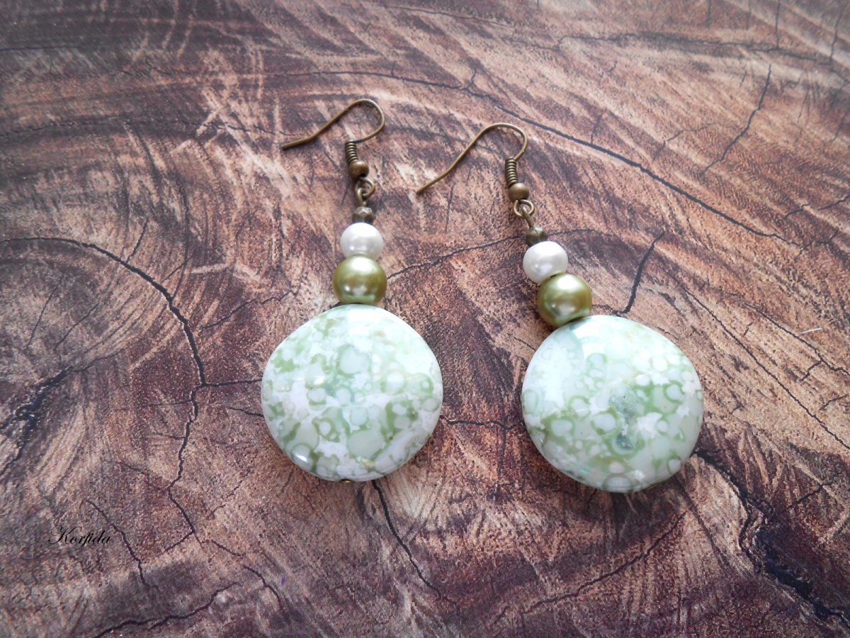 Náušnice do zelena (1290/15)