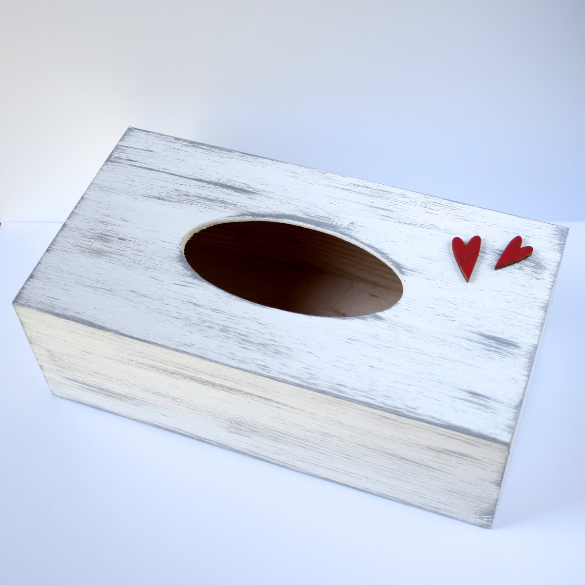 Krabička na kapesníky se srdíčky