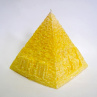 Svíčka z palmového vosku - pyramida - žlutá