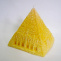 Svíčka z palmového vosku - pyramida - žlutá