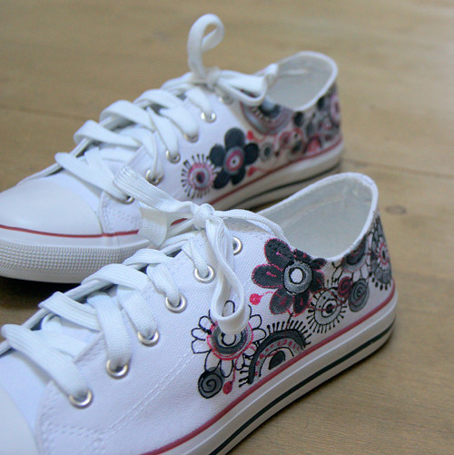 Botky s kapkou růžové