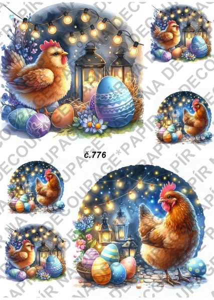 Rýžový papír A4 pro tvoření - Velikonoční - KB0776