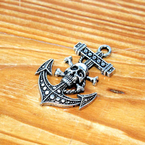 Kotva s Lebkou - 1ks - Platinová