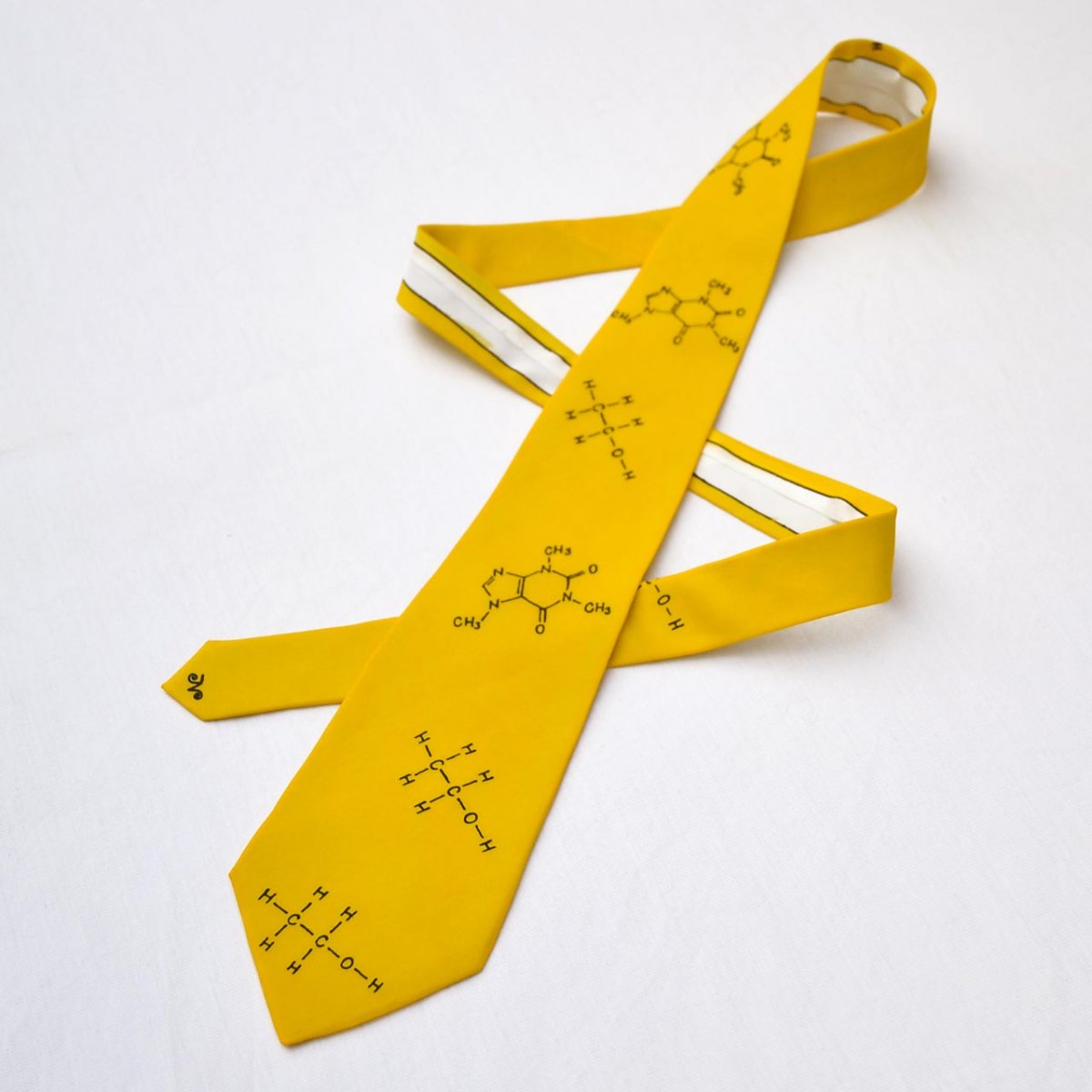 Kravata s molekulami - žlutá 7780923