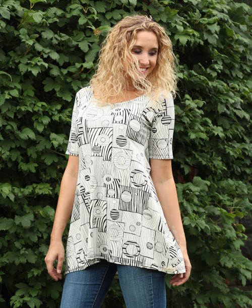 Černosmetanové tričko s krátkým rukávem 