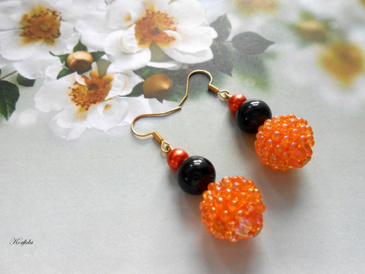 Náušnice oranžové (57/17)
