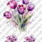 Soft papír A4 pro tvoření - Tulipány - KBS835
