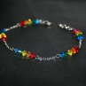 Náramek - DUHOVÝ - chirurgická ocel - Swarovski