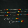 Náramek - DUHOVÝ - chirurgická ocel - Swarovski