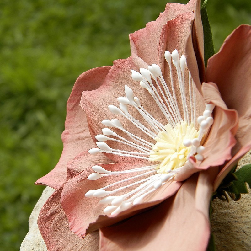 Růžička-sponečka do vlasů,brož