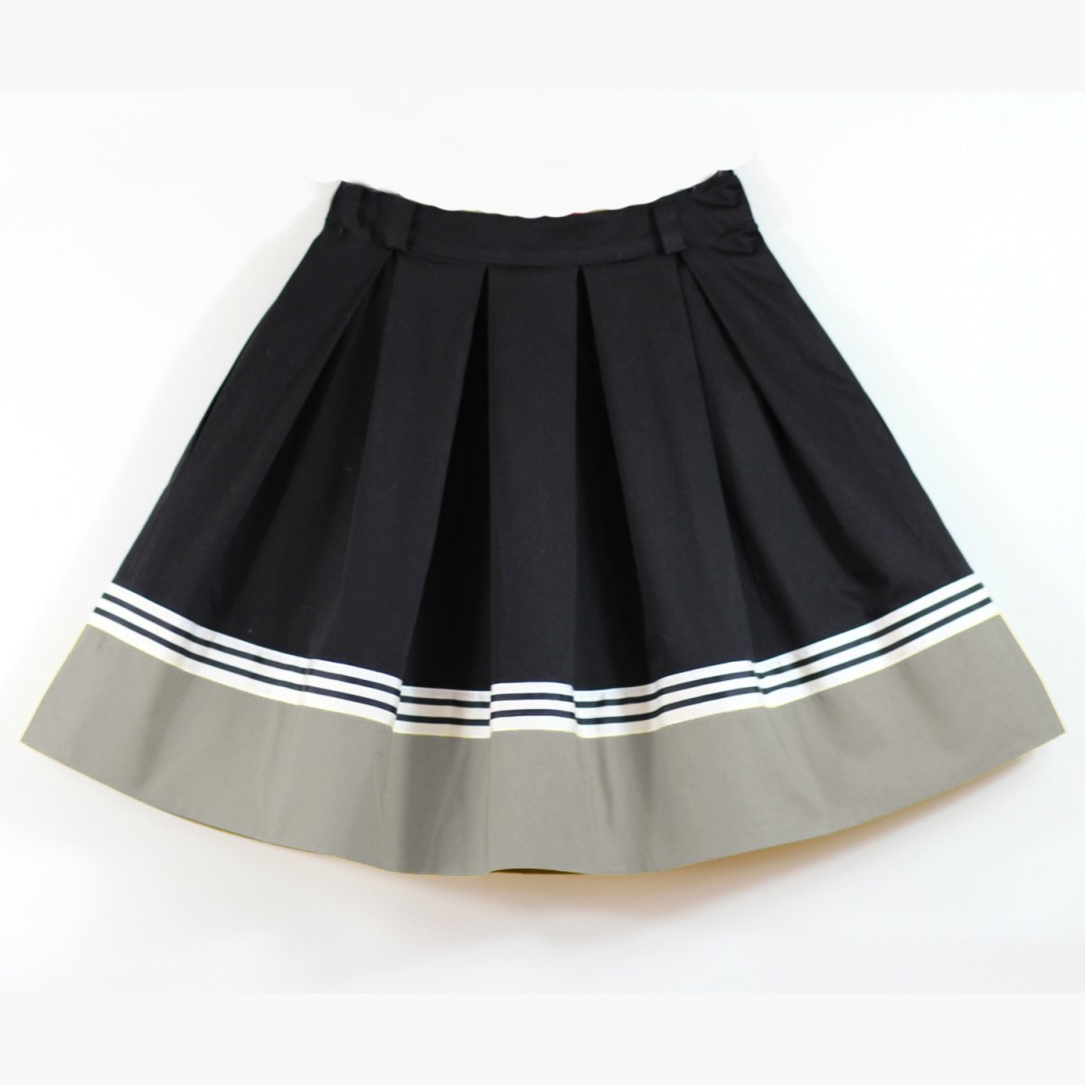 FuFu sukně černá s šedým lemem