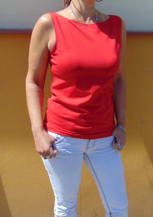 Top barva červená XS - XXXL