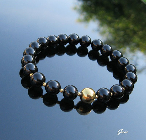 Náramek onyx + hematit