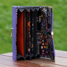 Peněženka fialové bubliny 19x10cm, 18 karet, na fotky