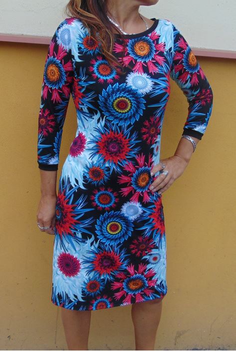 ŠATY VELKÉ KVĚTY S - XXL