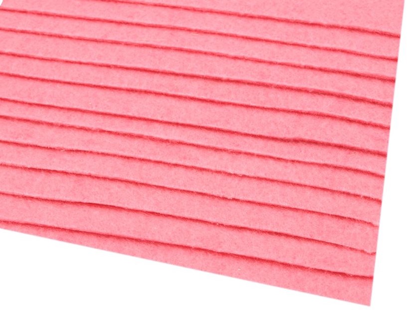 Dekorační filc 20x30cm - středně růžová