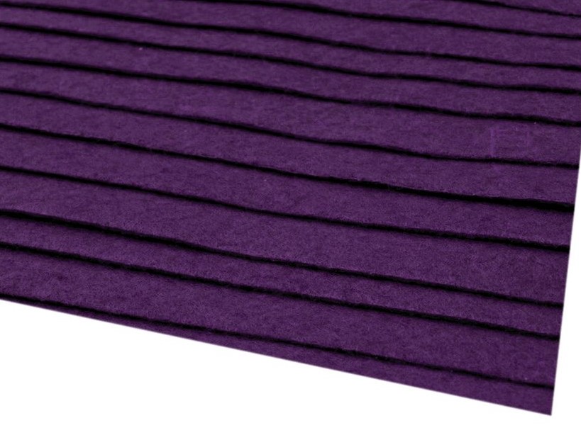 Dekorační filc 20x30cm - tm.fialová