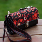 Červená peněženka, 18 karet, prostorná