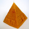 Svíčka z parafínového vosku - pyramida - oranžová