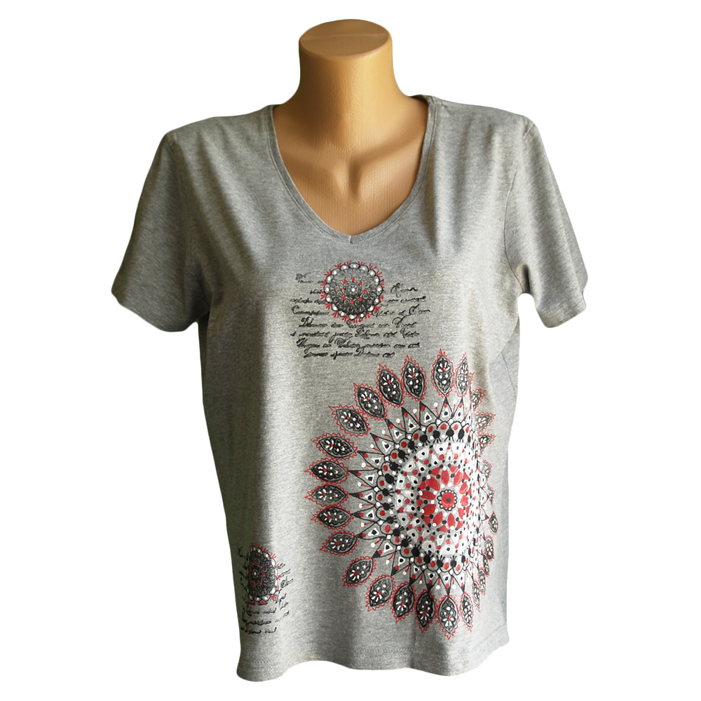 Dámské světle šedé tričko