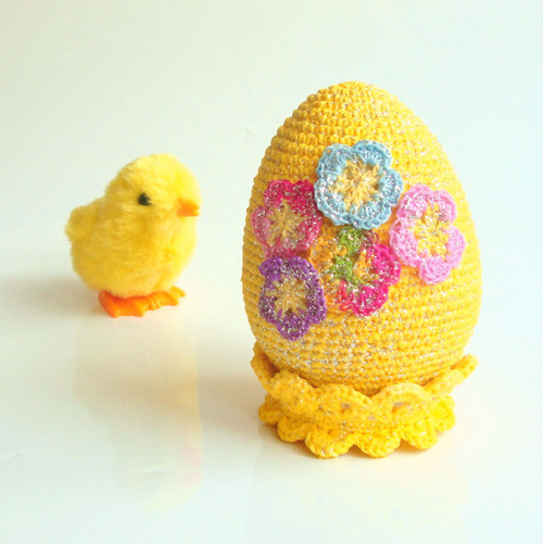 Háčkovaná kraslice 12 cm