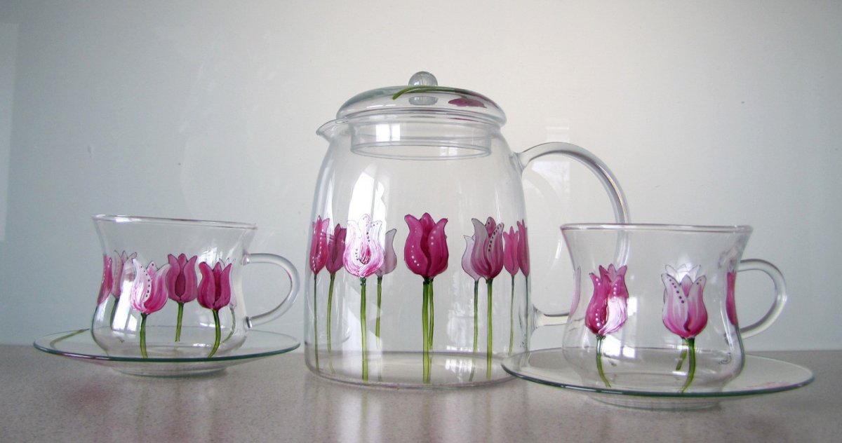 čajová souprava pán Tulip v růžové