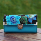 Peněženka Páv Tyrkysová, 18 karet, prostorná,