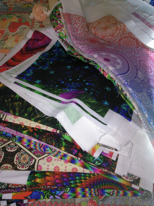 bavlněná látka - panely 10 ks VÝPRODEJ