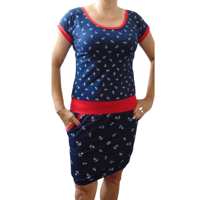 Šaty malé a velké kotvičky XS - XXXL