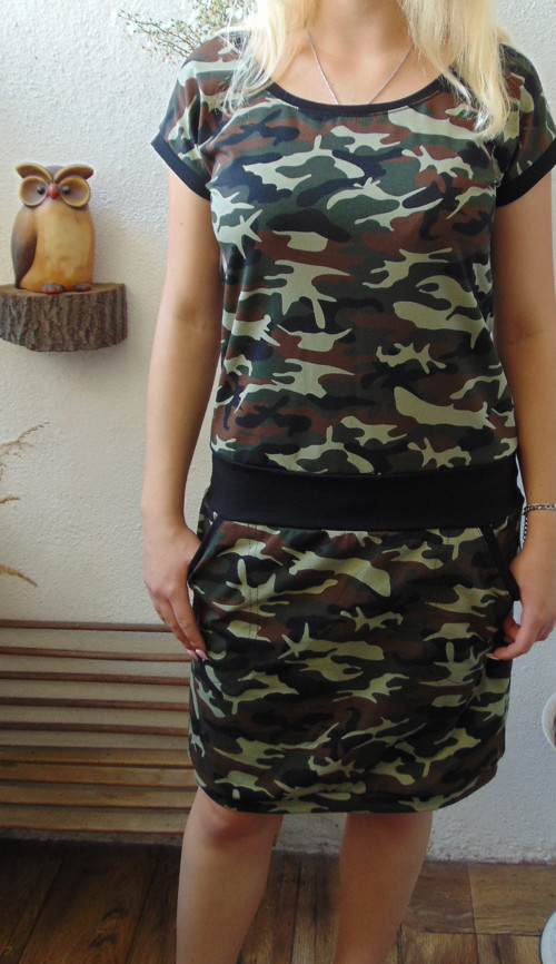 Šaty maskáč XS - XXXL